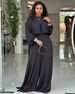K Women's New Round Neck Irregular Lantern Sleeve Top, Nail Bead Wide Leg Pants Set. No Glasses Or Other Accessories_ecoleips.com