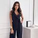 High Waisted Commuter Slim Waist Tie Jumpsuit Trousers For Women Style New Fashion_ecoleips.com