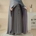 Verve 2025 Abaya Arabic Fashion Batwing Sleeve Long Dress Muslim Women Solid Color Casual Robe_ecoleips.com