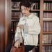 2025 Spring New Korean Style Design Drawstring White Denim For Women Long Sleeve Versatile Jacket_ecoleips.com