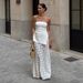 Talenza White Lace Maxi Skirts Sexy See Through Lace Patchwork Loose Skirt Fashion Party Vacation High Waist Elegant Women Skirt_ecoleips.com