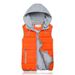 Women's Winter Cotton Vest With Detachable Hood, Casual Short Jacket, Warm Padded Sleeveless Coat, Plus Size A-Line Outerwear For Autumn & Winter_ecoleips.com
