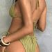 Trendy Halter Neck Women's Bikini Set Sexy Swimsuit Tie up Two Piece Summer Vacation Style Wire Free Polyester Nylon_ecoleips.com