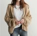 Aria Basics Aria Basics 2024 New European And American Winter Fashion Solid Color Loose Versatile Sweater Women's V-Neck Design Knitted Cardigan_ecoleips.com