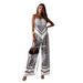 Women's Clothing New Fashion Printed Suspenders Chest Wrap Positioning Flower Pants Two Piece Suit_ecoleips.com