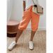 Women's Cotton Linen Elastic Waist Casual Pants With Pockets Five Point Cut Spring/Autumn Regular Fit Office Street Style_ecoleips.com