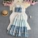Women's Clothing Sweet Holiday Style Lace Splicing Cake Camisole Suit High Waist Skirt Design Long Skirt_ecoleips.com
