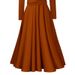 K Women's New Fashion Temperament Pleated Plus Size Big Skirt Dress_ecoleips.com
