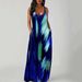 Women's Clothing Women's Elegant Stylish One Piece Long Dress Mid Waist Spring Summer Fashion Print With Pockets_ecoleips.com