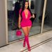 Women's Slim Waist Bodycon Jumpsuit Deep V Solid Color Sexy Party Clothing European And American Style Spring/Summer Short Rompers_ecoleips.com