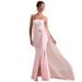Elegant Strapless Sleeveless Off-the-Shoulder Long Dress Autumn Winter European American Style Slit Dress with Train_ecoleips.com