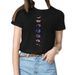 New Cross-border Foreign Trade Product: Moon Eclipse Print, White Lettering, Simple And Trendy Women's T-shirt Wholesale_ecoleips.com