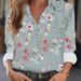 Verve 2025 Women's Cardigan 3D Floral Print Long Sleeve Shirt High-end Versatile Top_ecoleips.com