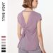 Jaga Ball Women's Lightweight Modal Short Sleeve Yoga Top - Loose Fit Breathable Workout Shirt For Gym, Running, Fitness_ecoleips.com