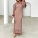 Diyun 2024 Autumn/Winter Foreign Trade Long European And American Women's Casual Color-Block Striped Long-Sleeve_ecoleips.com