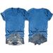 2025 European And American Cross-Border V-Neck Reversible Printed T-Shirt Summer Export Loose Casual Women's Top Short_ecoleips.com
