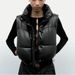 Women's clothing ins stand collar PU lint cotton vest for women autumn new fashion coat vest A764519_ecoleips.com