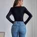 Women's Sexy Hollow out Long Sleeved Bodysuit Waist Cinching Slimming Top for Summer Regular Thickness Cross Border Best Selling_ecoleips.com