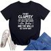 YITAN I'm NOT CLUSMY Letter Print T-Shirt For Women Funny Sayings Graphic Tees._ecoleips.com