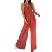 Women's Clothing Spring New Style Fashion Solid Color Pleated Tube Top Simple Slim High Waist Suspender Jumpsuit_ecoleips.com
