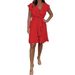 Women's Clothing Women's Long V-Neck Dress Summer Style Waist Cinching Ruffle Solid Color For Formal & Casual For Women_ecoleips.com