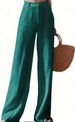 Muslim Women's Clothing Linen Wide Leg Casual Trousers Loose Cotton And Linen High Waist Straight Trousers For Women_ecoleips.com