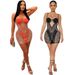 Women's Clothing sexy see-through sling hip-hugging A-line dress _ecoleips.com