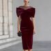 Women's One Shoulder Off-Shoulder Dress Temperament Commuter Wear Gold Velvet Spot New Products_ecoleips.com