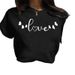 Women's Tops Wholesale, Heart-shaped Casual Letter Print Simple Fashion Women's T-shirts Wholesale_ecoleips.com