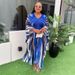 Women's Clothing Plus Size Clothes Gradient Striped Plus Size Dress For Women - Adjustable Waist, African Tribal Print, Lightweight_ecoleips.com