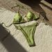 Women's Clothing Sexy Nylon Shiny Metal Ring Lace Up Backless Split Swimsuit Bikini_ecoleips.com