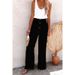 Suitable For All Seasons 2025 Spring Summer New Solid Color Cotton Linen Elastic Loose Casual Wide-leg Women's Long Pants_ecoleips.com