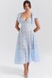 Women's Clothing Long Skirt Palace Retro Lace High Waist Slim V Neck Sexy Short Sleeved Long Dress_ecoleips.com