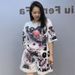 Women's Clothing Beaded T Shirt Suit Large Size Women's Clothing 3D Printing Short Sleeved Shorts Women's Two Piece Suit_ecoleips.com
