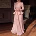 Women's Clothing Handmade Beaded Two Piece Set Court Style Full Skirt With Back Tie Heavy Duty Fashion Muslim Clothing_ecoleips.com