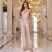 Women's Summer Jumpsuit Elegant Backless Wrap Top Bodycon High Waist Party Pants For Evening Occasions_ecoleips.com