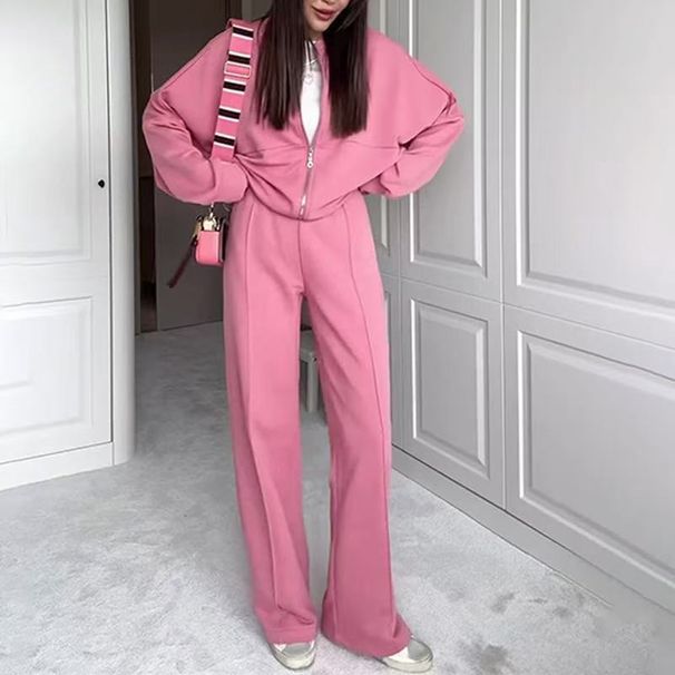 Women's Clothing Casual Zip-Up Hoodie & Pants Set - Trendy Streetwear Two-Piece Outfit For_ecoleips.com