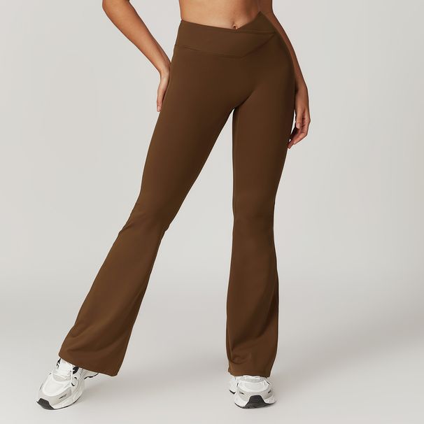 Women's Clothing High Waist Wide Leg Yoga Pants Women's Casual Sports Flared Pants Quick Drying Hip Lifting Nude Cross Tight Fit_ecoleips.com