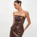 Women's Clothing Strapless Leather Top French Design Single-Breasted Sexy American Style For Tank Tops & Camis_ecoleips.com