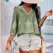 2026 European And American Clothing Summer New Fashion Printed Baggy Three-quarter Sleeve V-neck_ecoleips.com