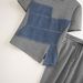 Women's Clothing Design Denim Patchwork Short Sleeved T Shirt With Trousers Two Piece Fashion Suit_ecoleips.com
