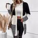 Oversized Color-Block Knit Cardigan – Chunky Cable Stitch Open Front Sweater For Women (Mixed Color, S-XL) | Soft & Stylish Longline Coat_ecoleips.com