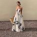 Women's Sexy Floral Print Dress European And American Style Backless Halter Loose Long Gown for Vacation Independent Website Elegant Classy_ecoleips.com