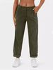 Women's Clothing Autumn High Waist Casual Pants Solid Color Corduroy Loose Straight Trousers_ecoleips.com