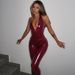 Women's Halter Neck PU Leather Set – Backless Crop Top & High-Waist Pants – Sexy Two-Piece Outfit (S-L)_ecoleips.com