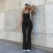 Women's Clothing Hot Girl Street Fashion Slim Solid Color Flared Pants Sexy Suspenders Jumpsuit Trousers_ecoleips.com