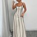 Women's Spaghetti Strap Backless Color Block Slip Dress - Sleeveless Bodycon Midi Dress For Party Date Night_ecoleips.com