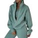 2024 Autumn European And American Women's Clothing Two-Piece Set Sweatshirt Fleece Sports Street Casual Fashion_ecoleips.com