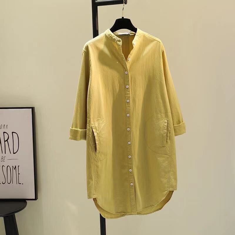 Women's Clothing Spring And Autumn New Version Loose Design Layered Medium And Long Shirt_ecoleips.com