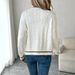 Cable Knit Cardigan – Oversized Viscose Blend Open Front Sweater (S-XL, White, Spring/Autumn Elegant Layering Piece)_ecoleips.com
